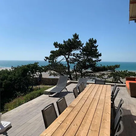 펜션 Les Roches Grises, Luxueuse Face Mer, 4etoiles, Et Jardin Panoramique, Societe La Clef Decamp 그랑빌