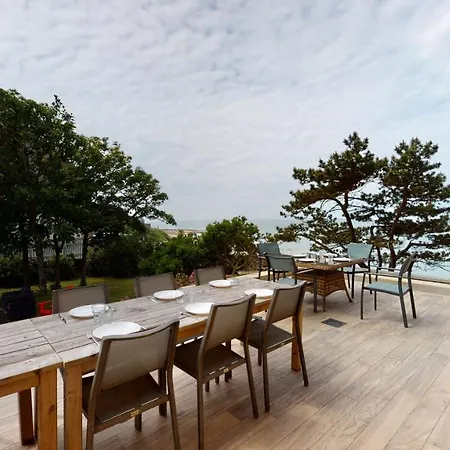 Les Roches Grises, Luxueuse Face Mer, 4etoiles, Et Jardin Panoramique, Societe La Clef Decamp 펜션 그랑빌