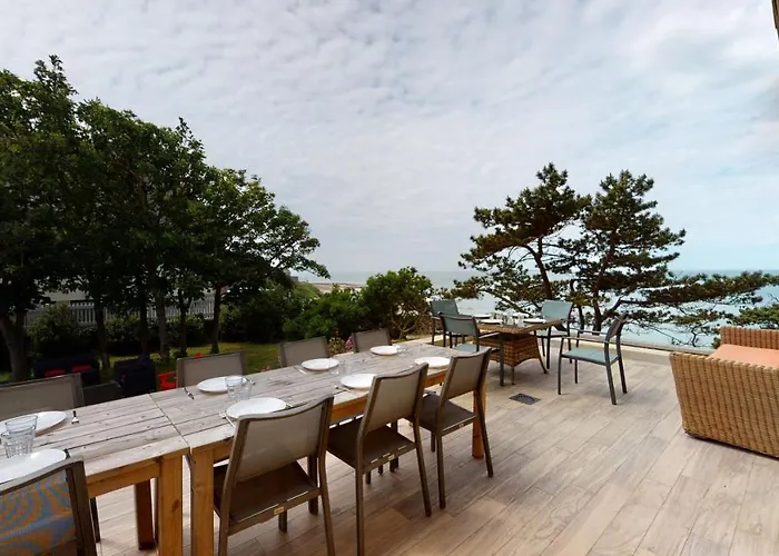 Les Roches Grises, Luxueuse Face Mer, 4etoiles, Et Jardin Panoramique, Societe La Clef Decamp 펜션 그랑빌